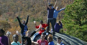 group of Students in the Forest