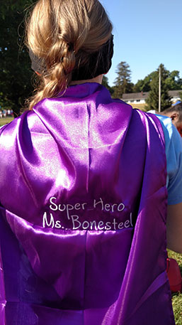 A cape from Girls on the Run