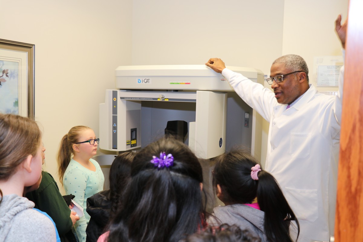 Students get a tour of Cornerstone Family Health