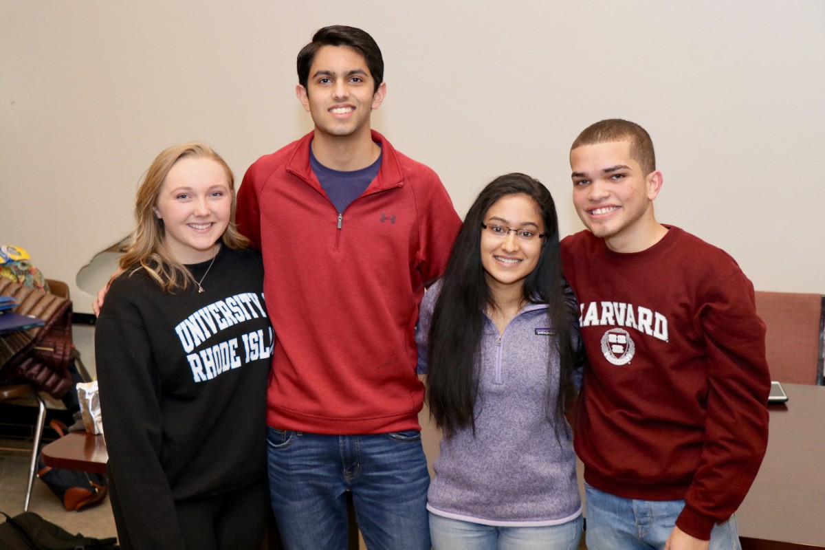 Alumni pose for photo