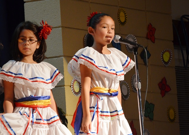 Students performing at the Hispanic Heritage Month Event 2