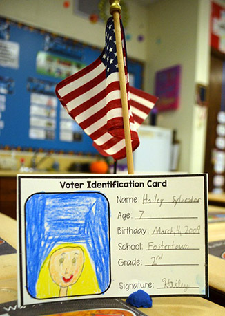 A picture of a voter identification card