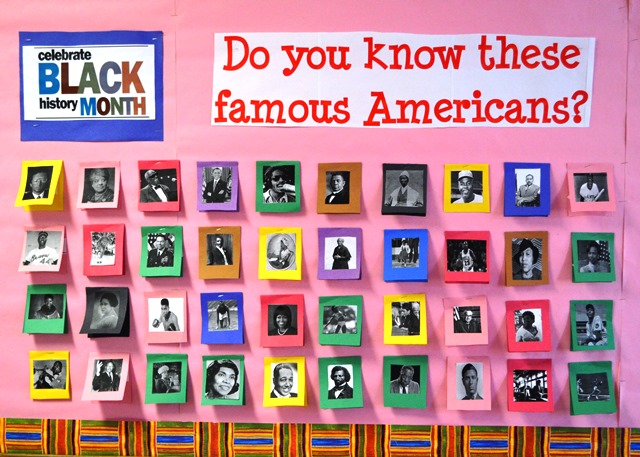 Do you know these famous Americans bulletin board.