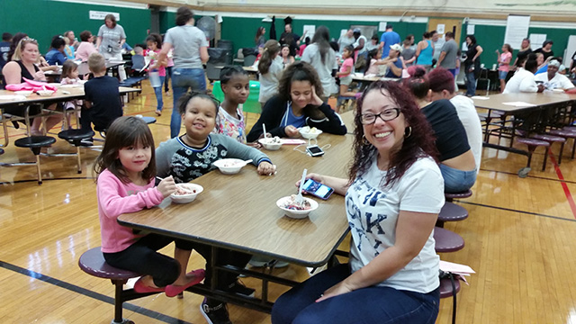 Families at the ice cream social 1