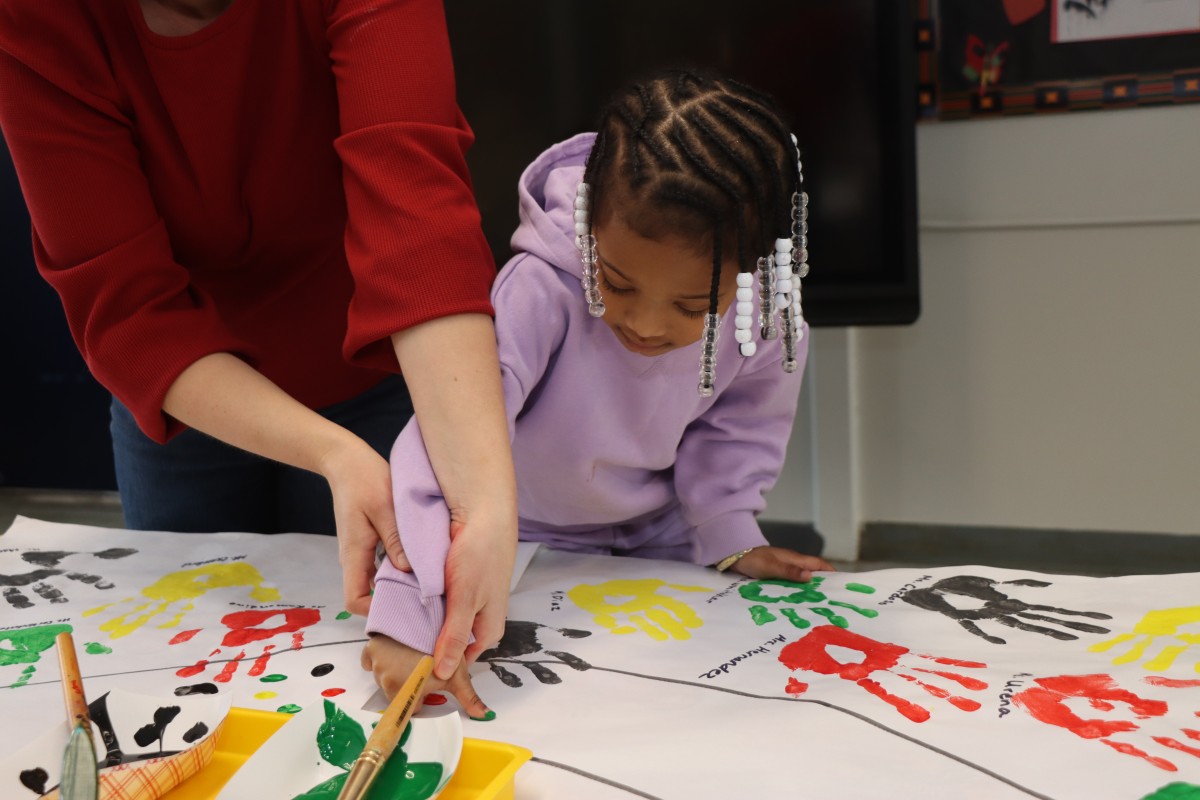 Thumbnail for Pre-K Scholars Leave Their Mark on Black History Month Mural